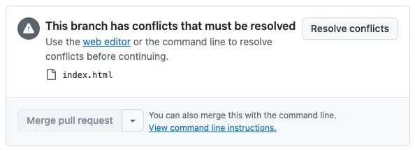 GitHub Merge Conflict