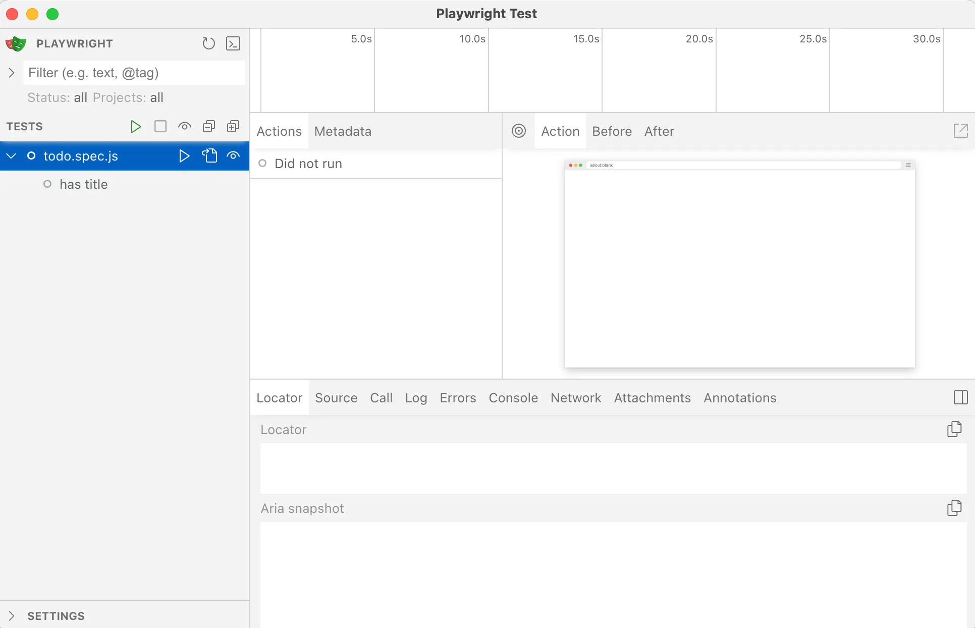 Playwright UI Mode